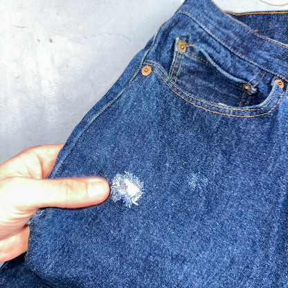 Levis 501 Vintage 80s USA XX Straight Leg Jeans Blue Dark Wash 34x34 Act 30x29