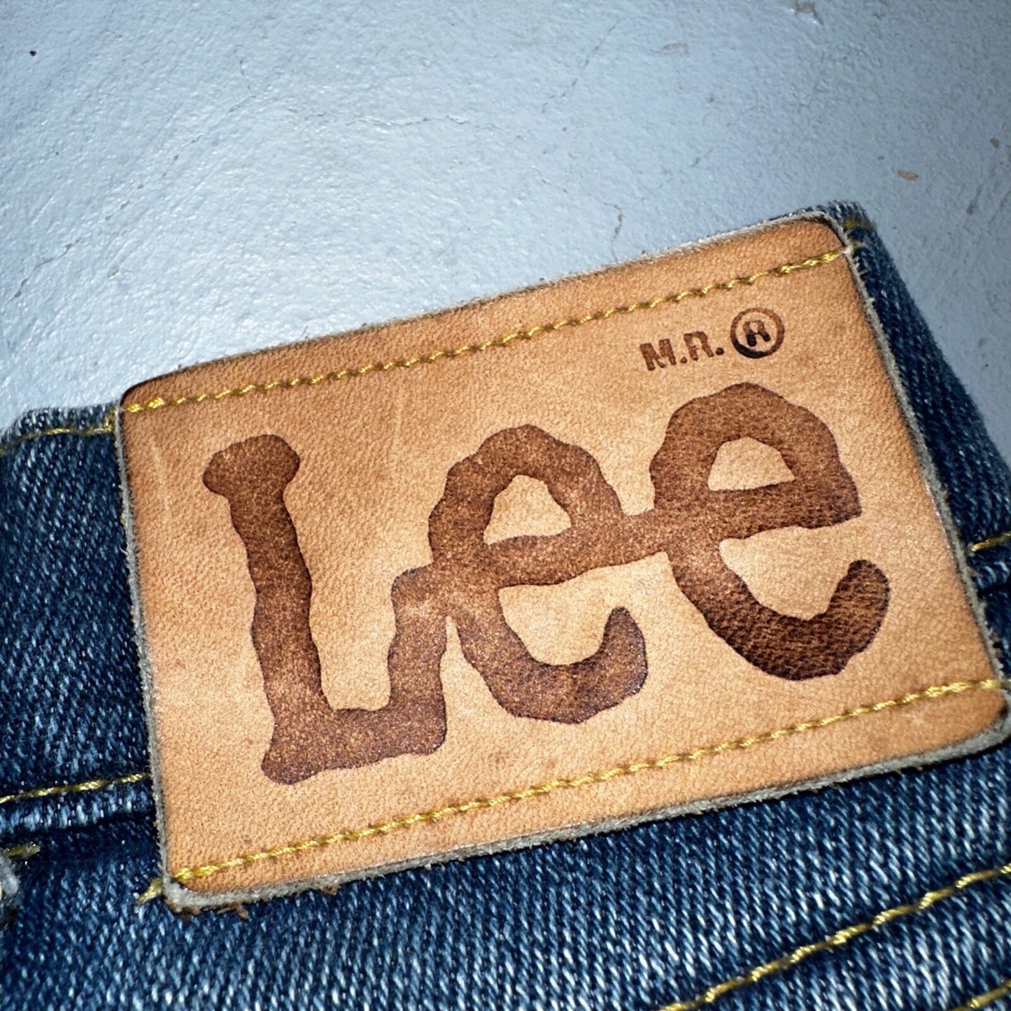 Lee VTG 80 Riders Denim Boot Cut Flare Jeans USA 34x31 Med Wash Cowboy 1980s