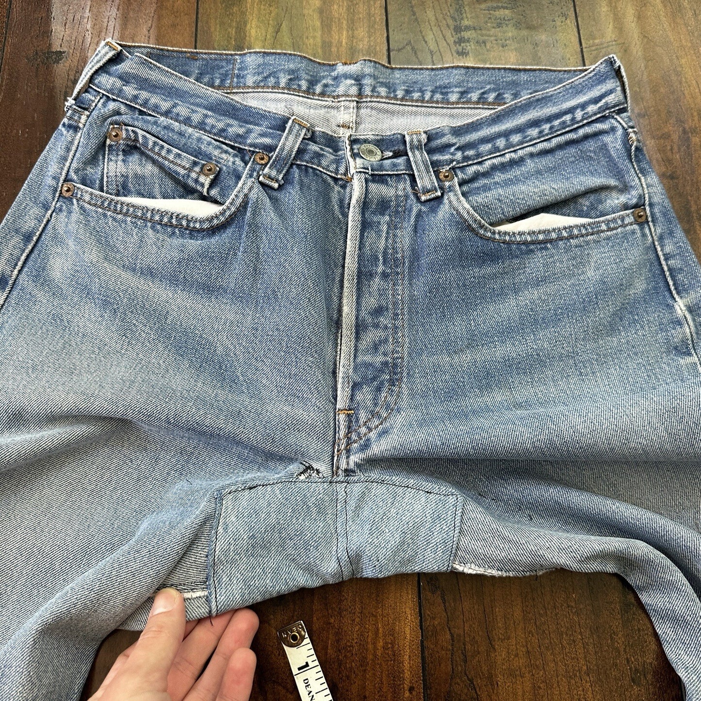 Levis Vintage 80s Redline Selvedge USA 501 XX Jeans 66 70s Light 32x36 Act 29x30