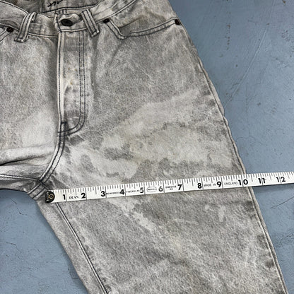 Levis 501 Vintage Jeans Women's Size 5 Gray Button Fly 22x29 USA Acid Wash