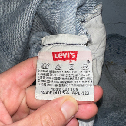 Levis 501 Vintage 90s USA XX Straight Leg Jeans Blue Thrashed 36x36 Act 33x31
