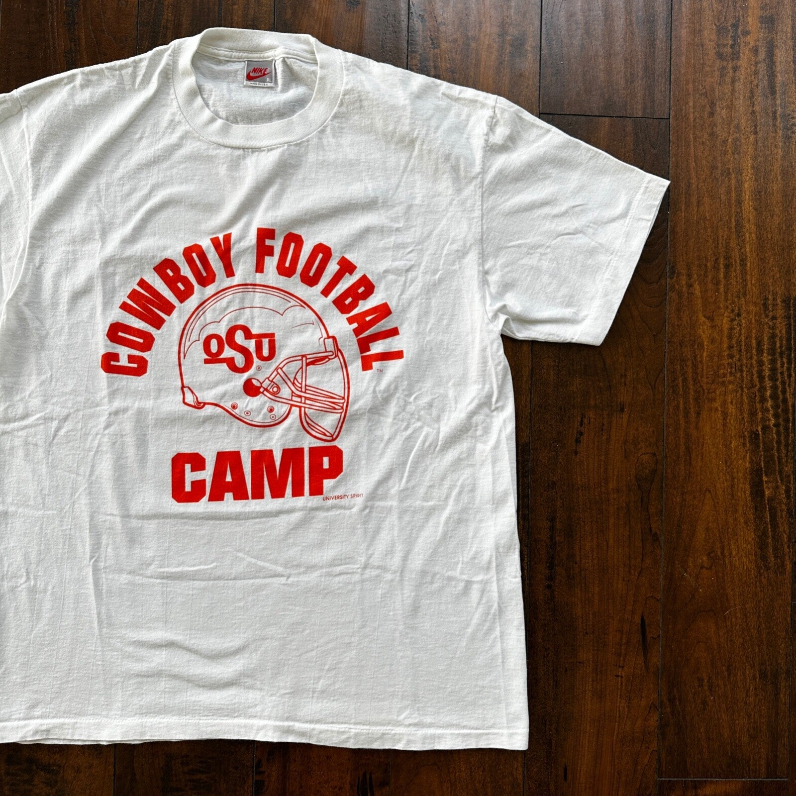 Nike OSU PDX Vintage T Shirt 90s Gray Tag Cowboy Football Rare XL Oklahoma State