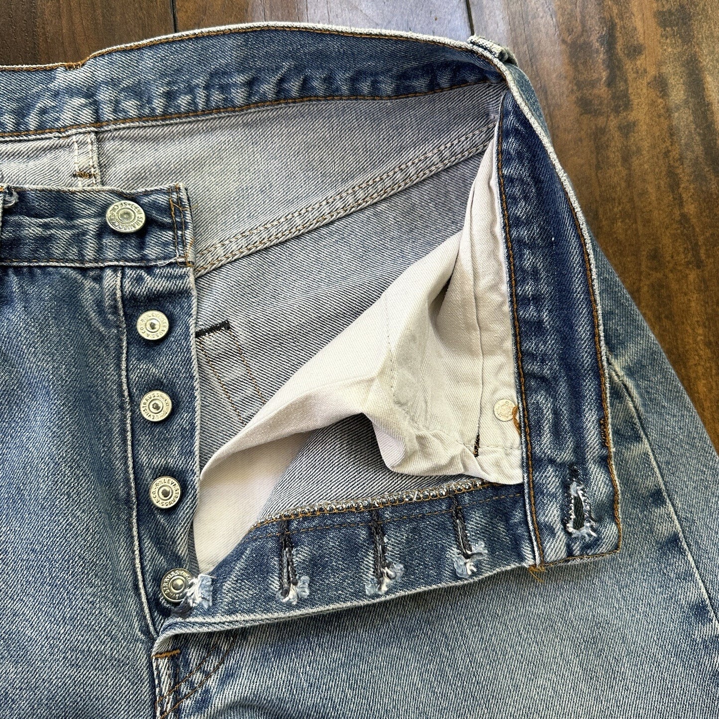 Levis Vintage 80s Redline Selvedge USA 501 XX Jeans 66 70s Light 32x36 Act 29x30