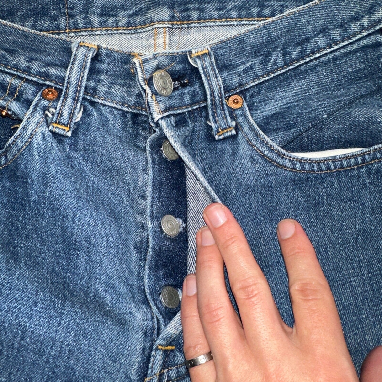 Levis 501 VTG 70s SS Redline Selvedge Jeans XX Altered Skinny Capri Act 27x25