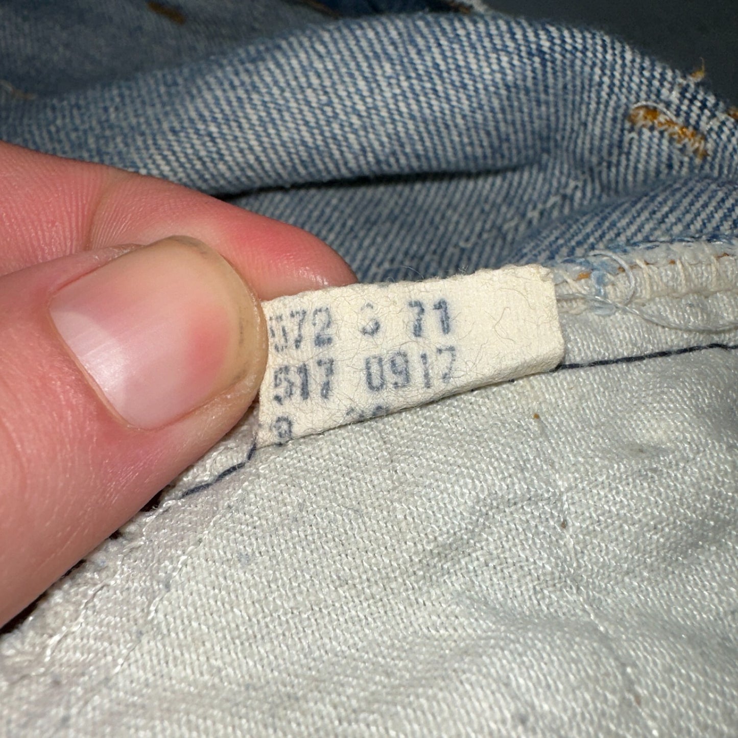 Levis 517 Vintage 80s USA Orange Tab Bootcut Flare Blue Jeans Talon Act 34x29