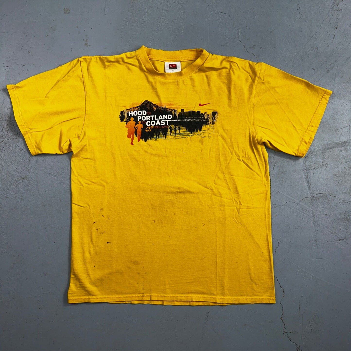 Nike Hood To Coast 2007 Y2K VTG T Shirt Promo Running Race Official Oregon PDX