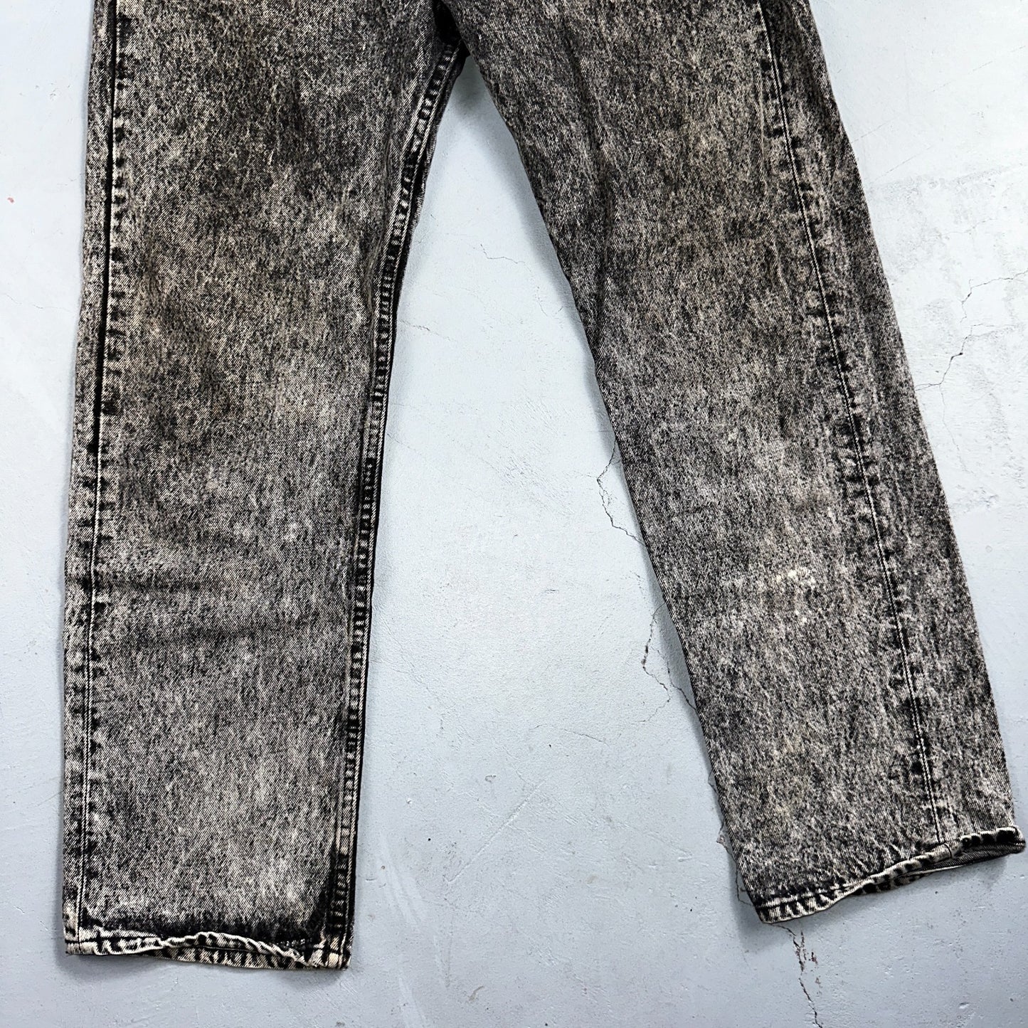 Levis 501 Vintage 80s USA XX Straight Leg Jeans Gray Acid Wash 36x30 Act 34x29