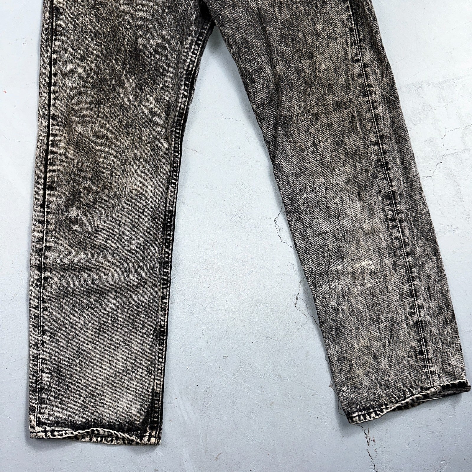 Levis 501 Vintage 80s USA XX Straight Leg Jeans Gray Acid Wash 36x30 Act 34x29