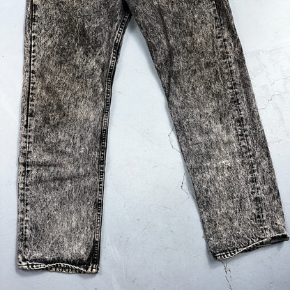 Levis 501 Vintage 80s USA XX Straight Leg Jeans Gray Acid Wash 36x30 Act 34x29