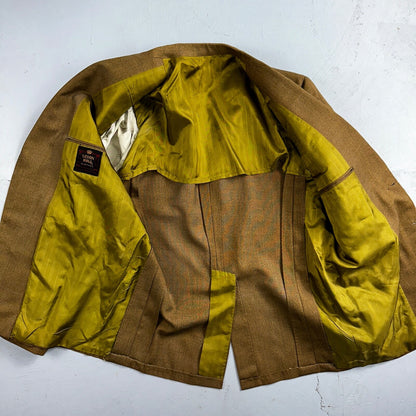 VTG Mens 3 PC Suit 42 Jacket Coat Pants Vest Plaid Rockabilly 70s 1970s Brown