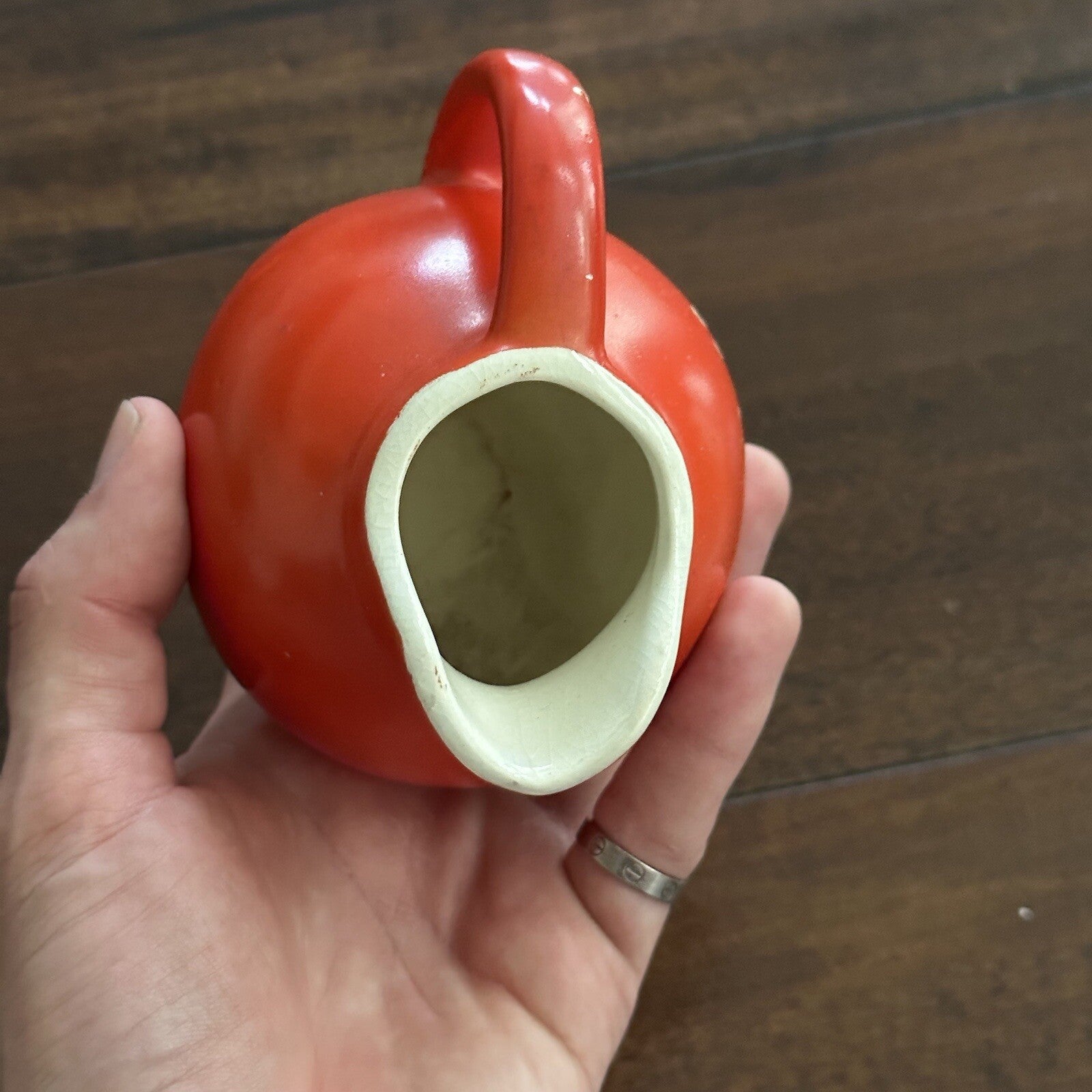 1939 San Francisco WORLD’S FAIR PITCHER Small Tilt  BALL PITCHER Orange 40s 30s