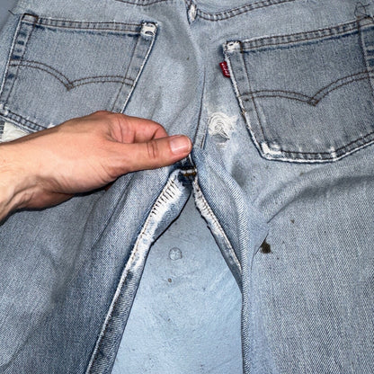 Levis 501 Vintage 80s Redline Selvedge USA XX Jeans Light Wash 30x34 Act 28X30