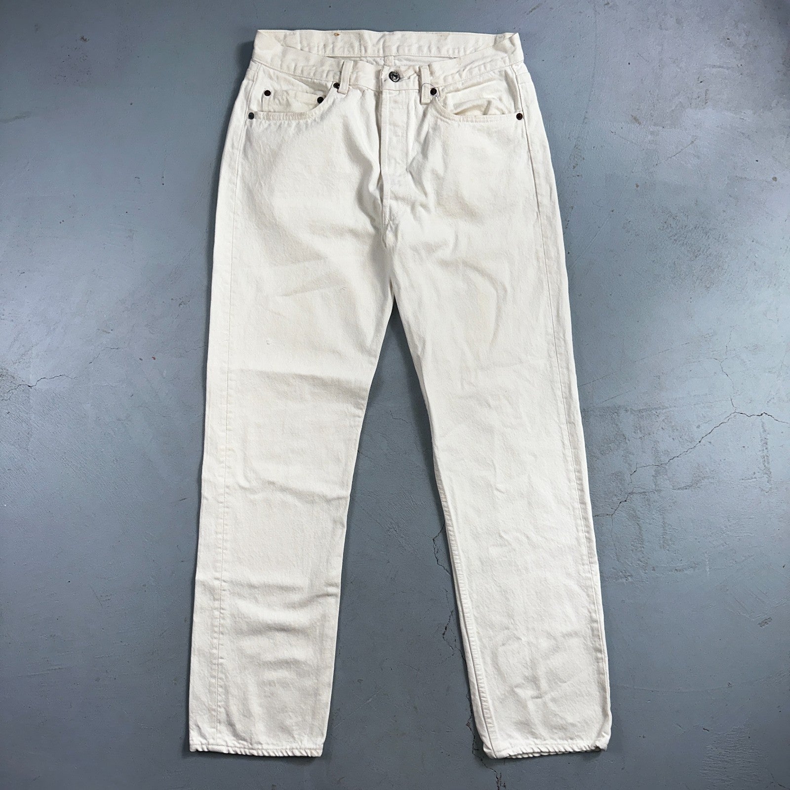 Levis 501 Vintage 80s USA XX Straight Leg Jeans White Light Wash 34x32 Act 31x31