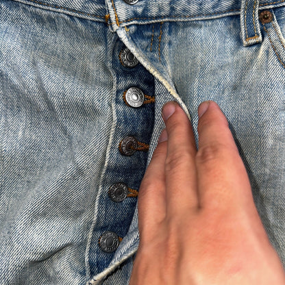 Levis 501 Vintage 90s Mexico Straight Leg Jeans Blue Light Wash 40x30 Act 40x28