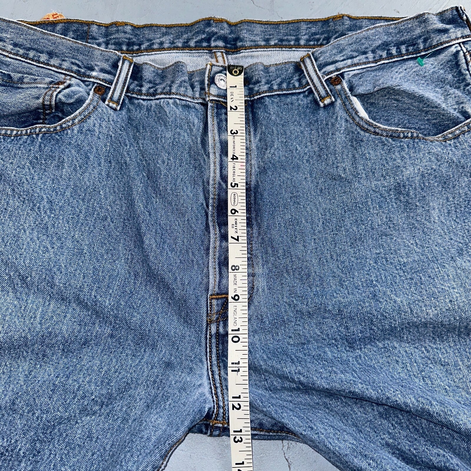 Levis 501 Y2K XX Straight Leg Jeans Blue VTG Light Wash 40x32 Act 40x30