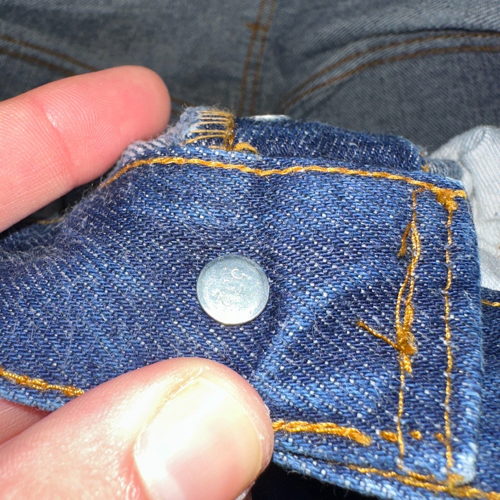 Levis 501 Vintage 80s USA XX Straight Leg Jeans Blue Dark Wash 34x34 Act 30x29