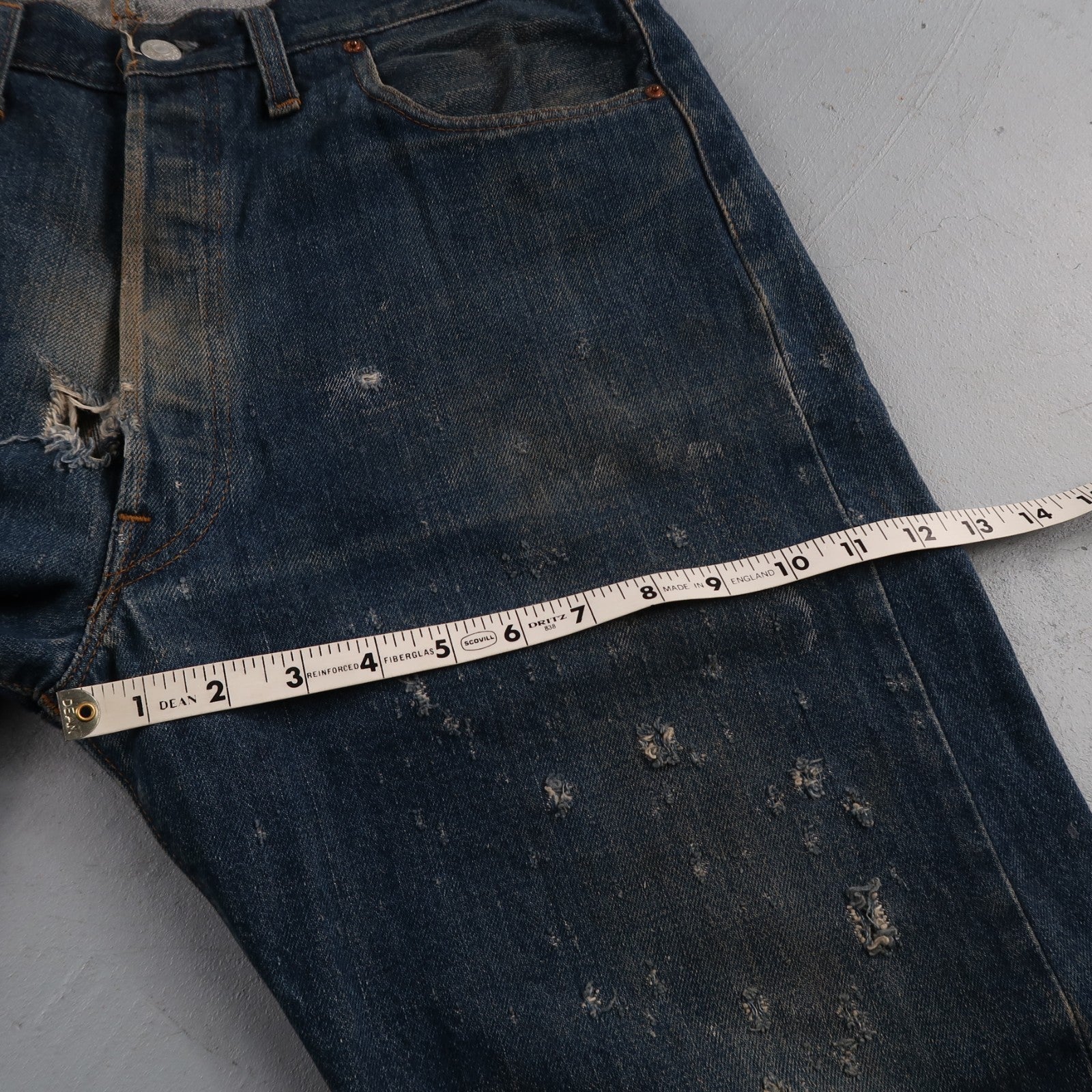 Levis 501 Vintage 70s SS Redline Selvedge USA XX Jeans Med Wash 38x32 Act 35x29