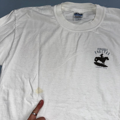 Cowgirls Forever Y2K VTG T Shirt Horses Mountain Fever Cool Country Music