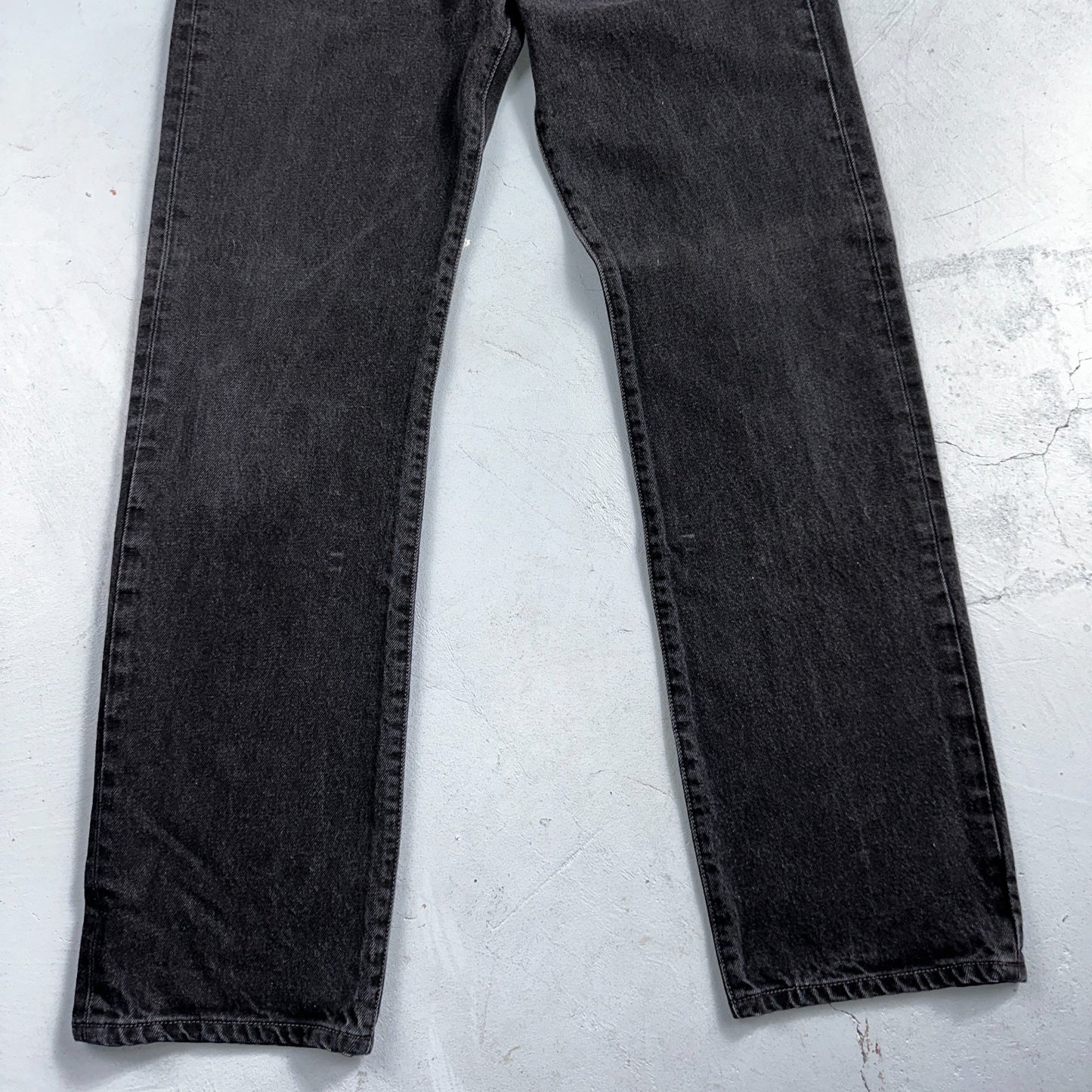 Levis 501 Vintage Y2K 90s XX Straight Leg Jeans Black Faded Wash 33x34 Act 32x33