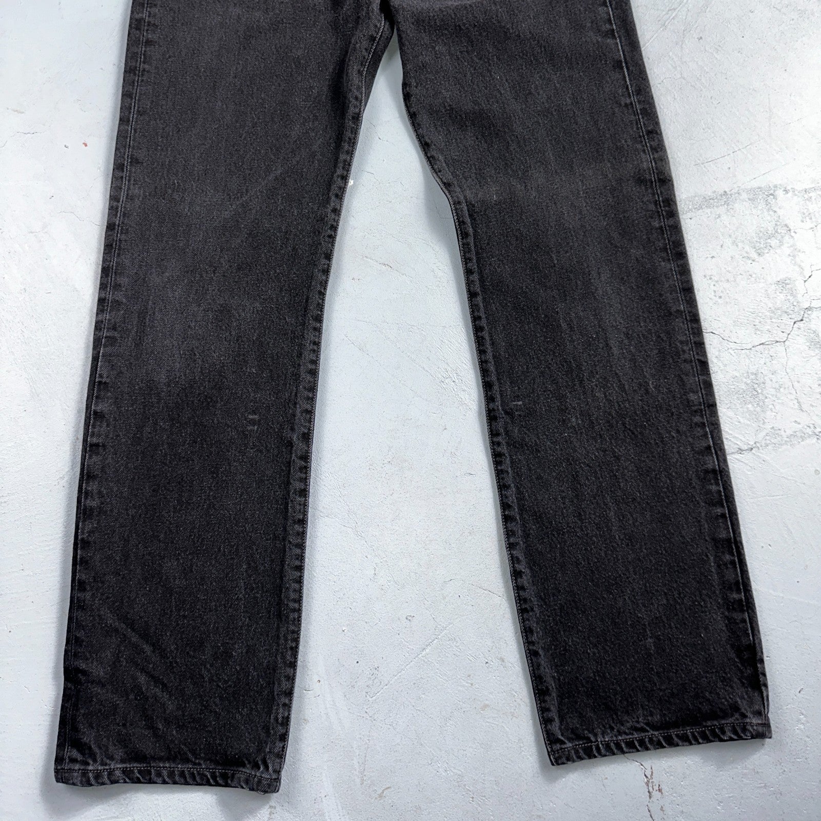 Levis 501 Vintage Y2K 90s XX Straight Leg Jeans Black Faded Wash 33x34 Act 32x33
