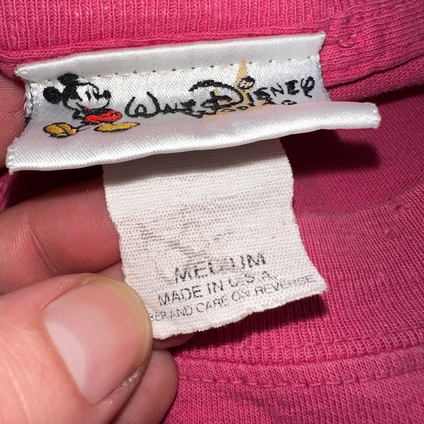 Disney Animal Kingdom Safari VTG T Shirt 90s Minnie Mouse Cute Pink USA Rare M