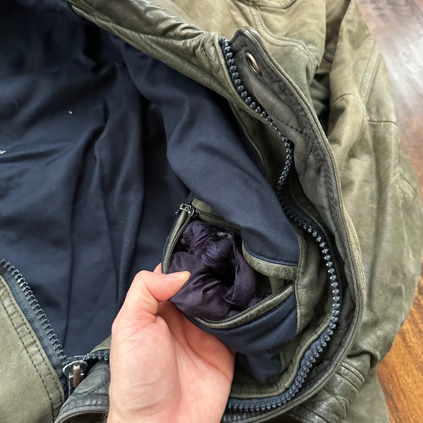 Andrew Marc NEW YORK Mens Suede Leather Coat Jacket Boxy Vintage Y2K 90s A2