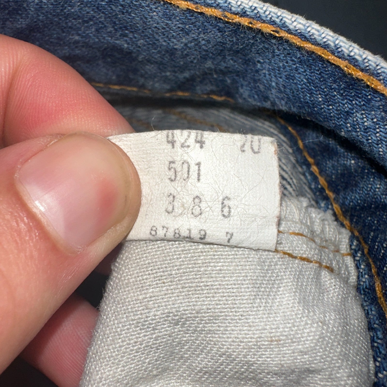 Levis 501 Vintage 80s Redline Selvedge USA XX Jeans Med Wash 29x29 Act 26x25