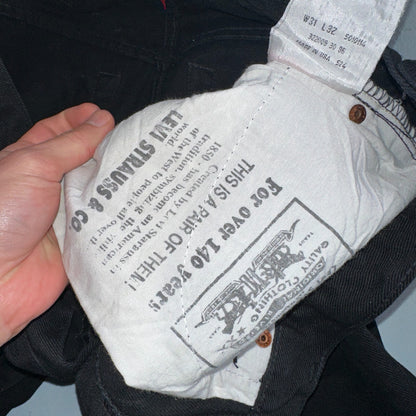 Levis 501 Vintage 90s USA XX Straight Leg Jeans Missing Buttons 31x32 Black