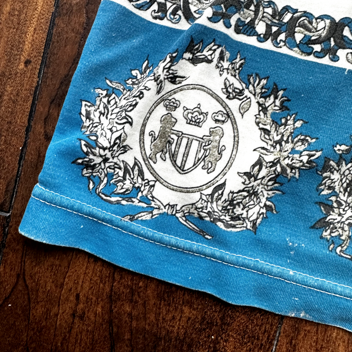 Paris France Victorian Vintage T Shirt Long Sleeve Pattern Blue Cool Rap Music