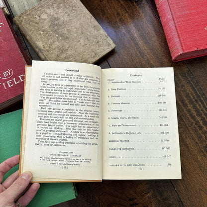 Lot 18 Cool Old Vintage Antique Rare Hardcover Random Books Green Coffee Table