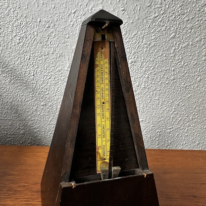 Hollande Angleterre Improved Maelzel Metronome Windup Wood Vtg Antique Paris
