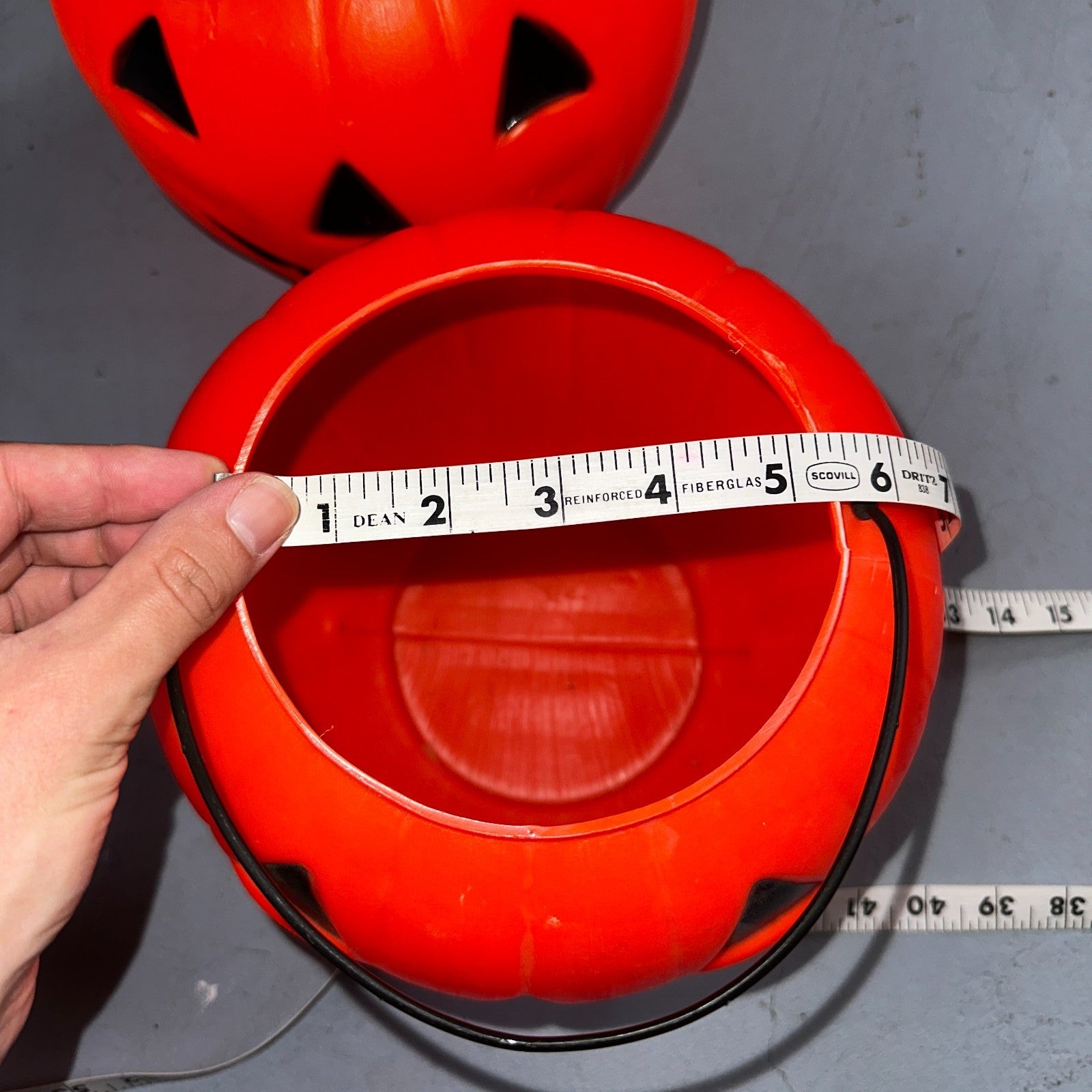 Vtg 1980s General Foam Plastics Pumpkin Pail Bucket Made in USA Retro Halloween
