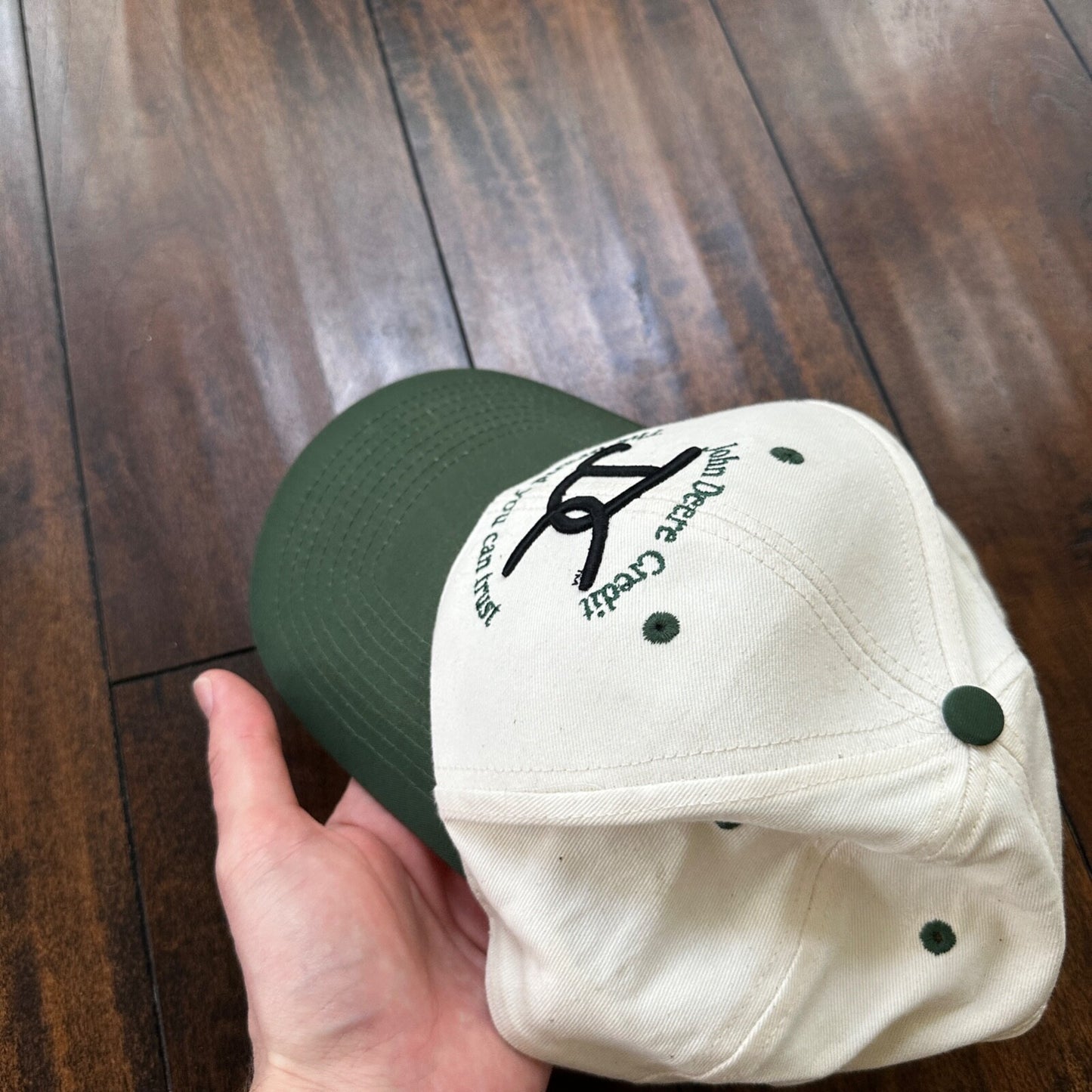 John Deere Credit VTG Hat Cap Snapback JDC Brand Trust Funny Finance Union