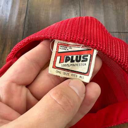 Captain Vintage Hat Cap Snapback Military Red White Flag USA Patrol Chief 80s