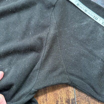 1960s Black Mock Neck Vintage T Shirt Crewneck Munsigwear Rockabilly 60s 70s