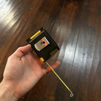 Tape Measure With A Level And Small Pad Paper Vintage CM Old School Cute Spirit