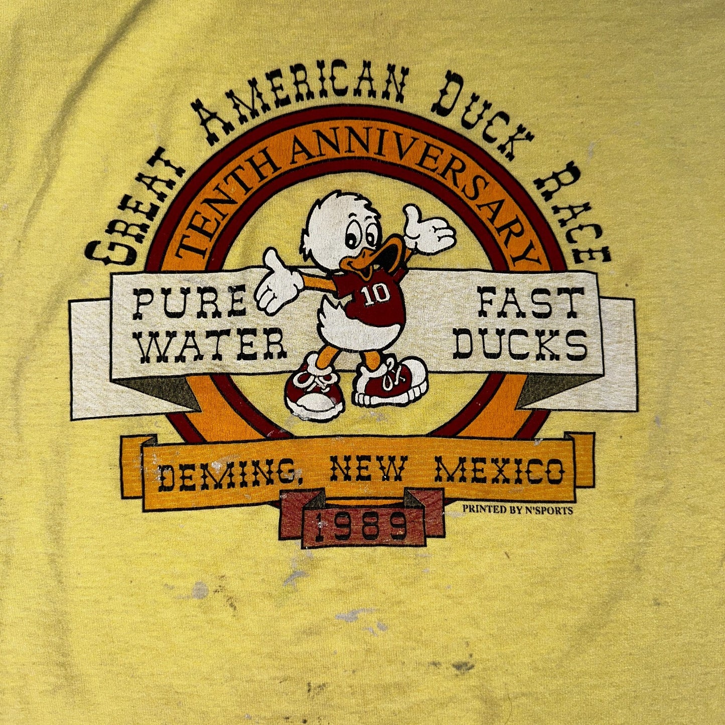 Great American Duck Race VTG T Shirt Deming New Mexico 1989 80s Cute USA