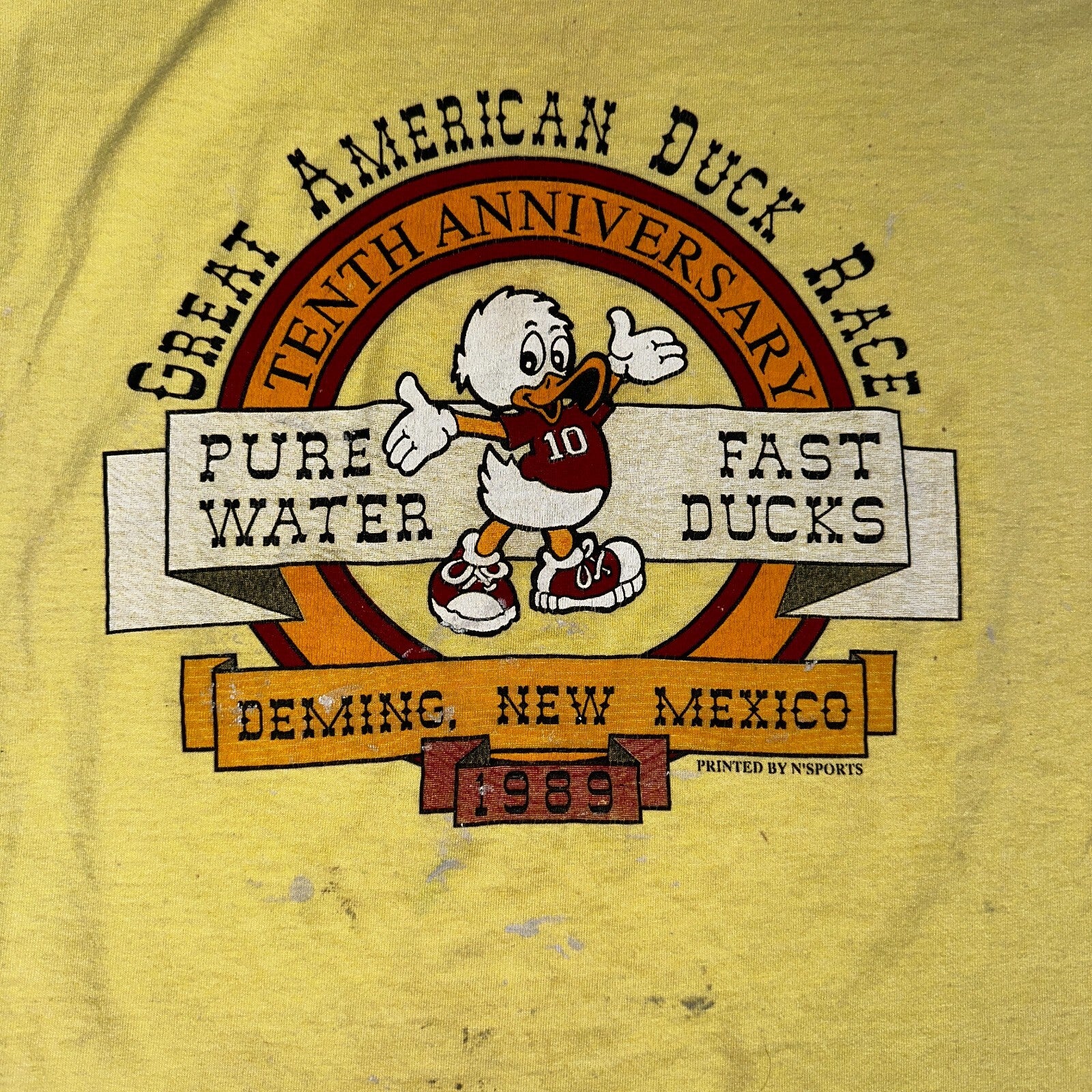 Great American Duck Race VTG T Shirt Deming New Mexico 1989 80s Cute USA
