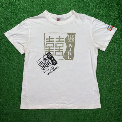 Nike Vintage T Shirt USA Rare Jordan 80s 1988 South Korea Olympics Seoul Tee