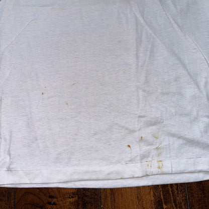 Hanes XL Saved By The Belt Oregon PDX Vintage T Shirt 80s White Single Stitch