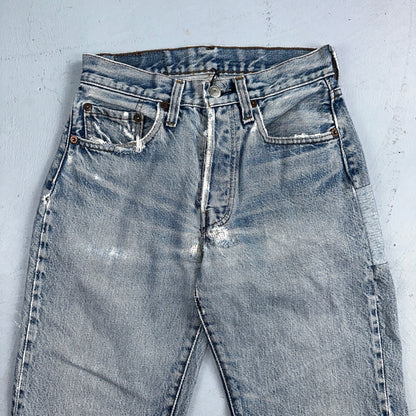 Levis 501 Vintage 80s Redline Selvedge USA XX Jeans Light Wash 524 Act 25x29