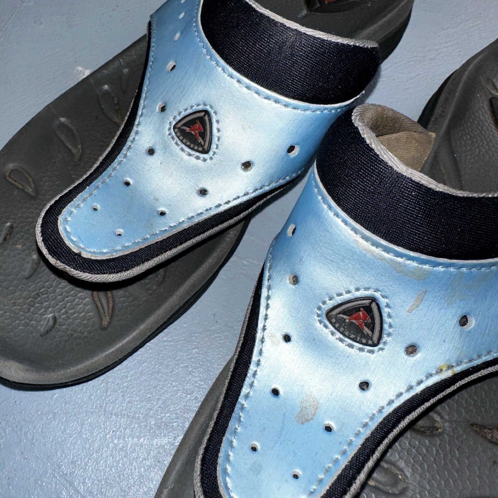 Ecco Unisex Blue Slide Comfort Style Sandals Size 36 Beach Summer Hiking Y2K