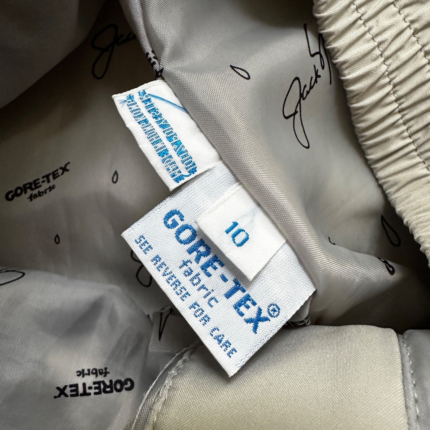 VTG GORETEX Jack Nicklaus Mens 10 Golf Pant Grey Fabric Zip Up Sports Outdoor