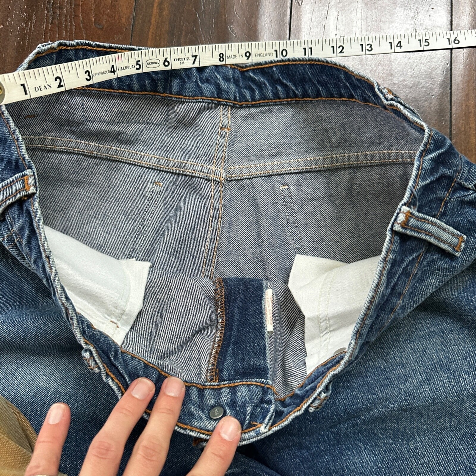 Vintage 90s Levis 505 Jeans Mens 38x30 Orange Tab Denim Canada 40505 35x29