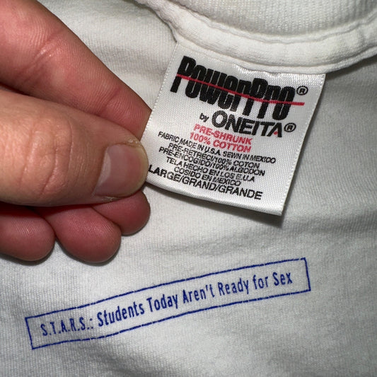 STARS Students Ready For S*x VTG T Shirt DARE Graphic Text Rare Single Stitch
