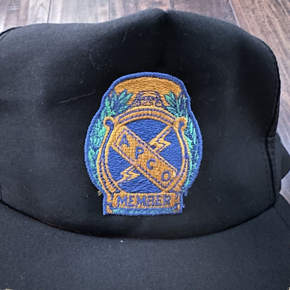 APCO Member Vintage Hat Cap Snapback Cool Metal Music Oregon 80s Black Gold