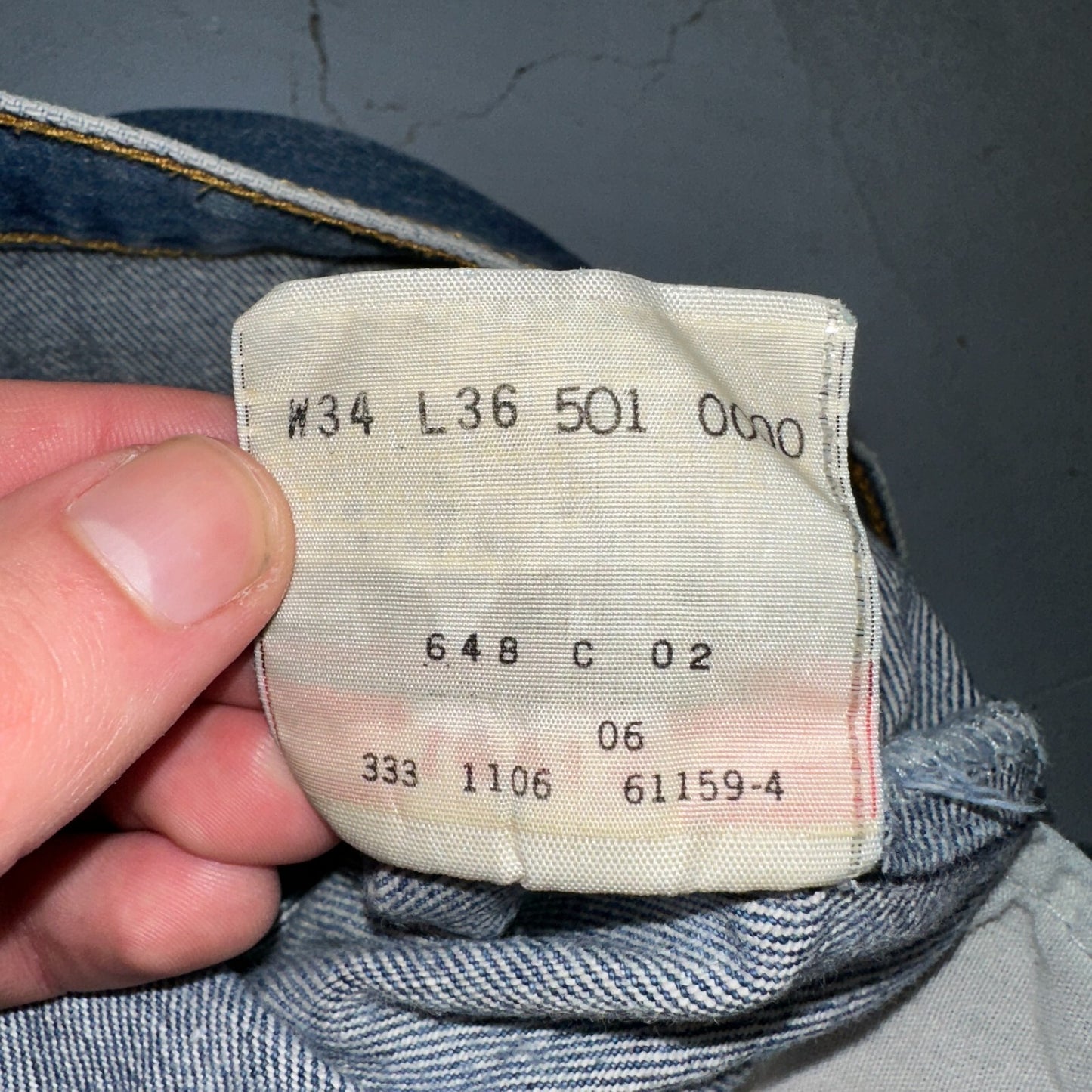 Levis 501 Vintage Y2K XX Straight Leg Jeans 90s Blue Med Wash 34x36 Act 31x31