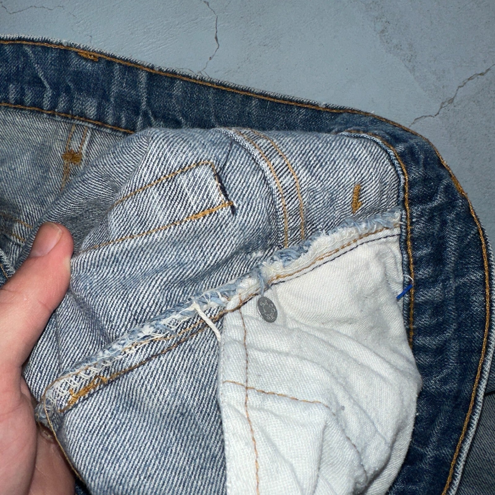 Levis 517 Vintage 70s SS USA Red Tab Bootcut Flare Blue Jeans Talon Act 29x32