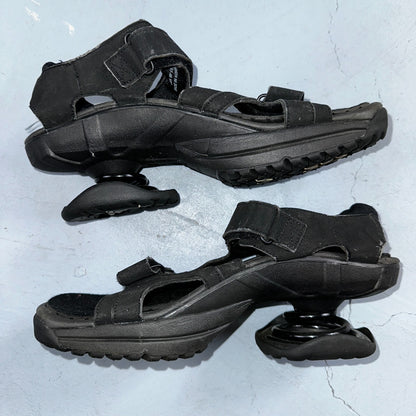 Z-Coil Sidewinder Strappy Sandals Black Shoes Women Size 11 Pain Releif Footwear