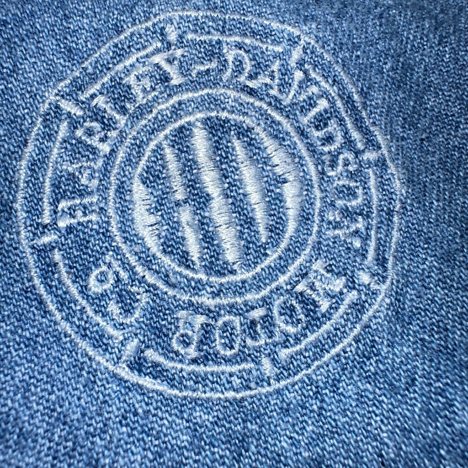 Harley Davidson Shirt Mens Large Long Blue Pearl Snap 90s Vintage Motor